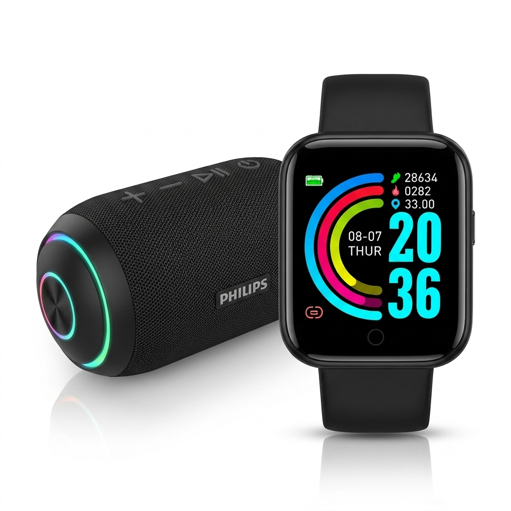 PARLANTE PHILIP ORIGINAL + SMART WATCH D
